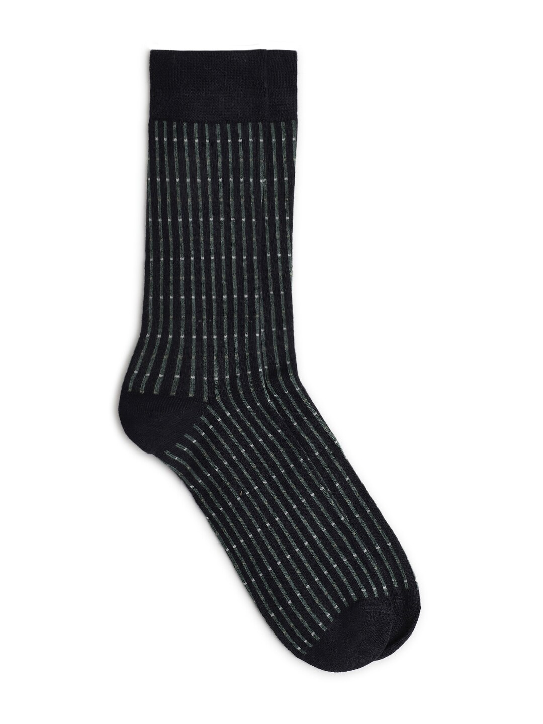 

LINDBERGH Men Striped Calf Length Socks, Black