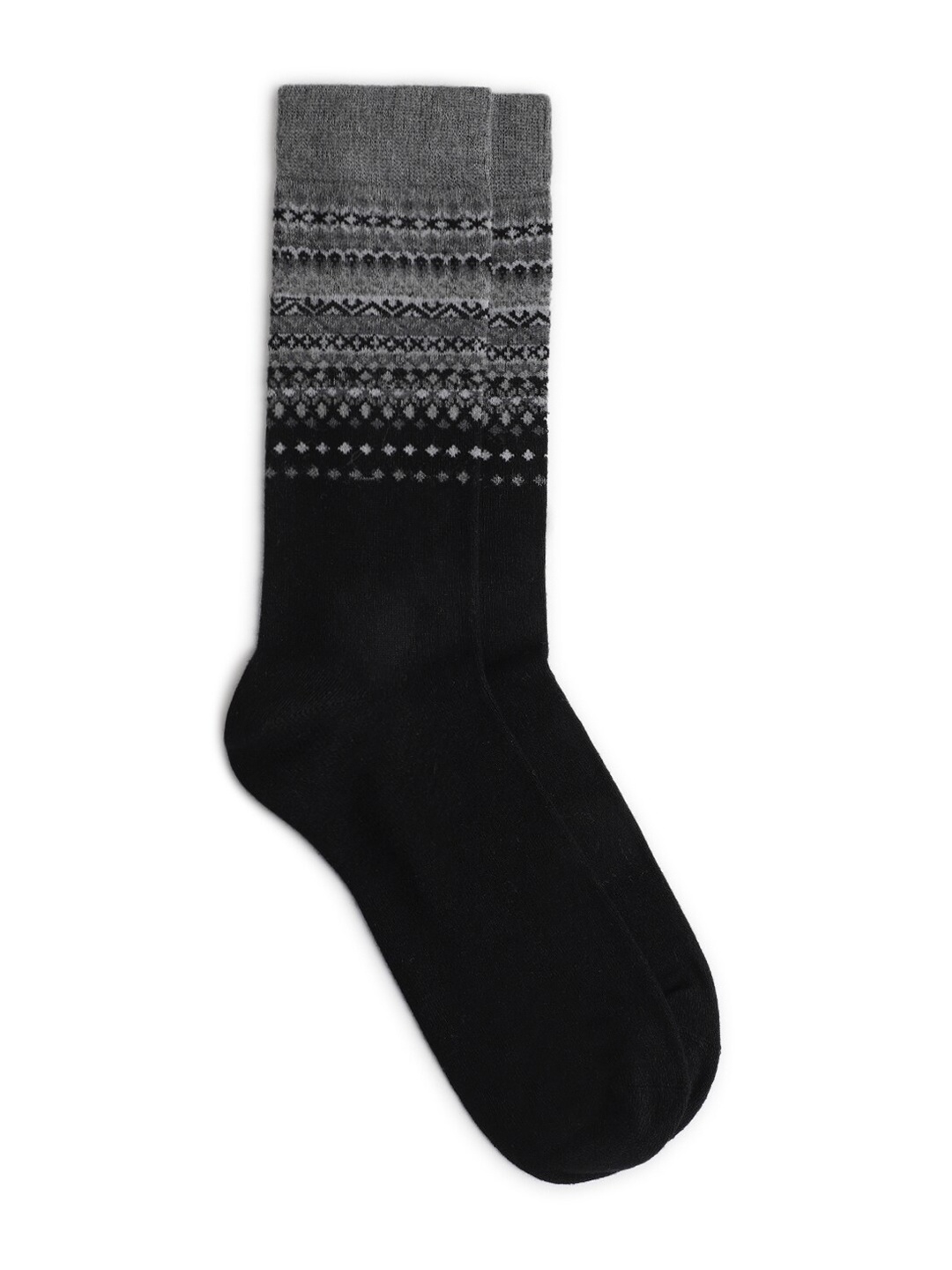 

LINDBERGH Men Patterned Calf Length Socks, Black