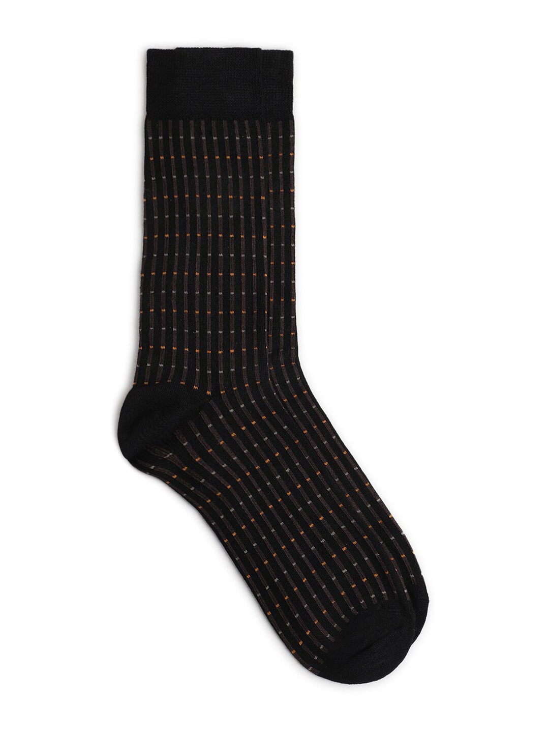 

LINDBERGH Men Striped Calf Length Socks, Black
