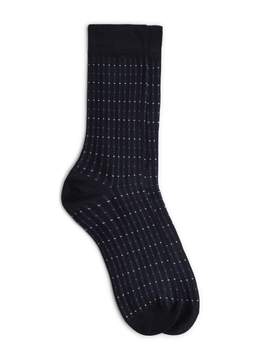 

LINDBERGH Men Striped Calf Length Socks, Black