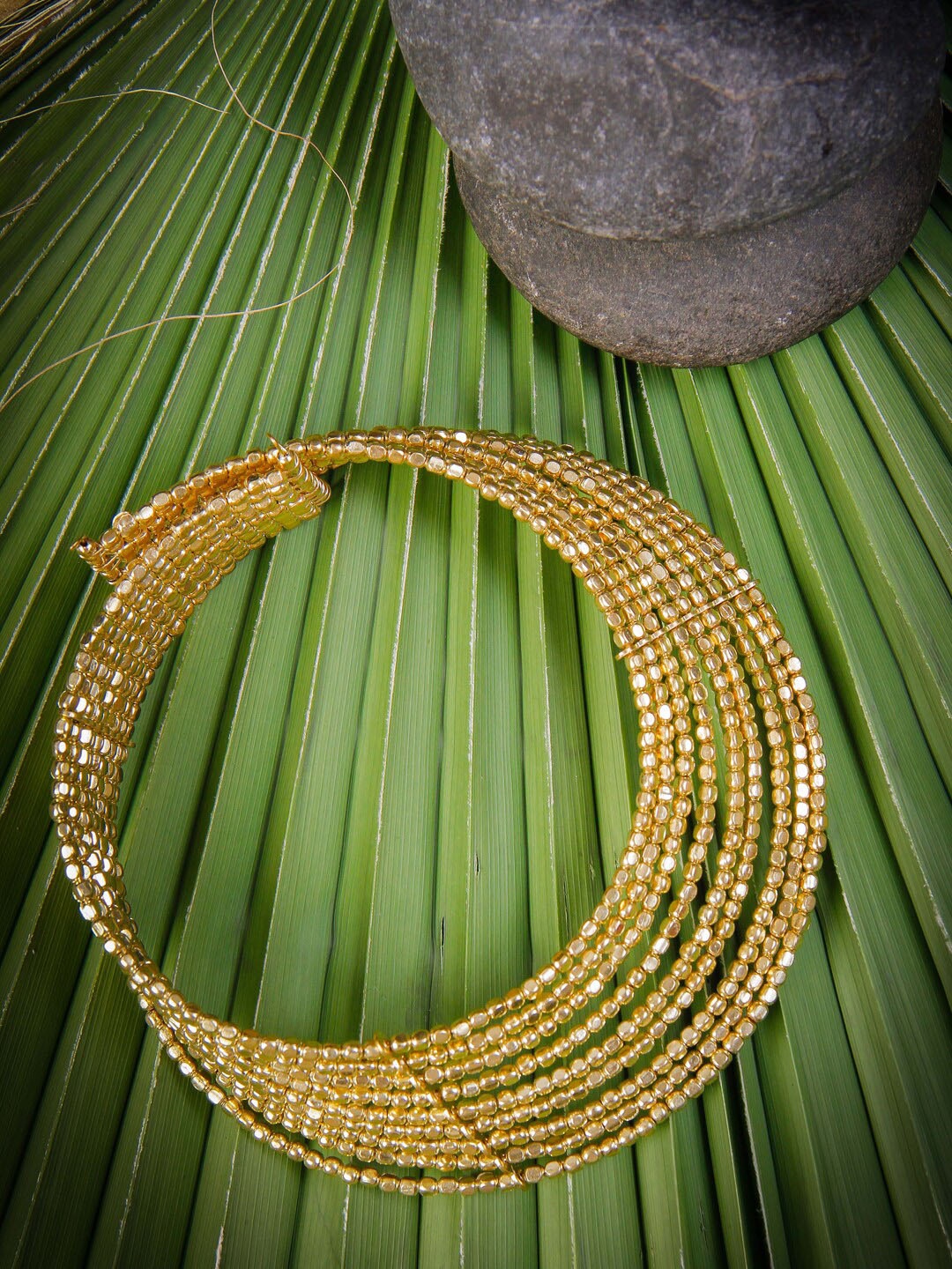 

Rang Gali Gold Plated Beaded Layered Choker