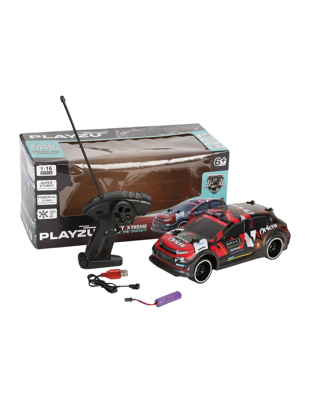

Playzu Kids Rally Xtreme Remote Control Car Toy Vehicle, Red