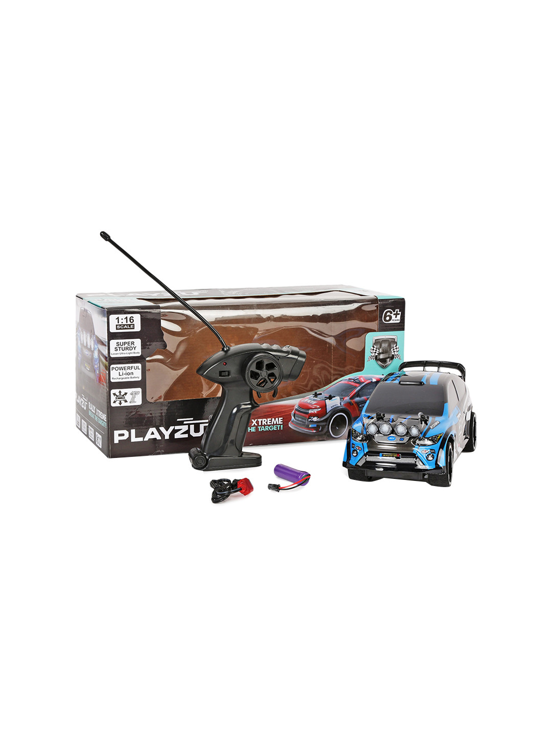 

Playzu Kids Blue Rally Xtreme Remote Control Car Toy Vehicle