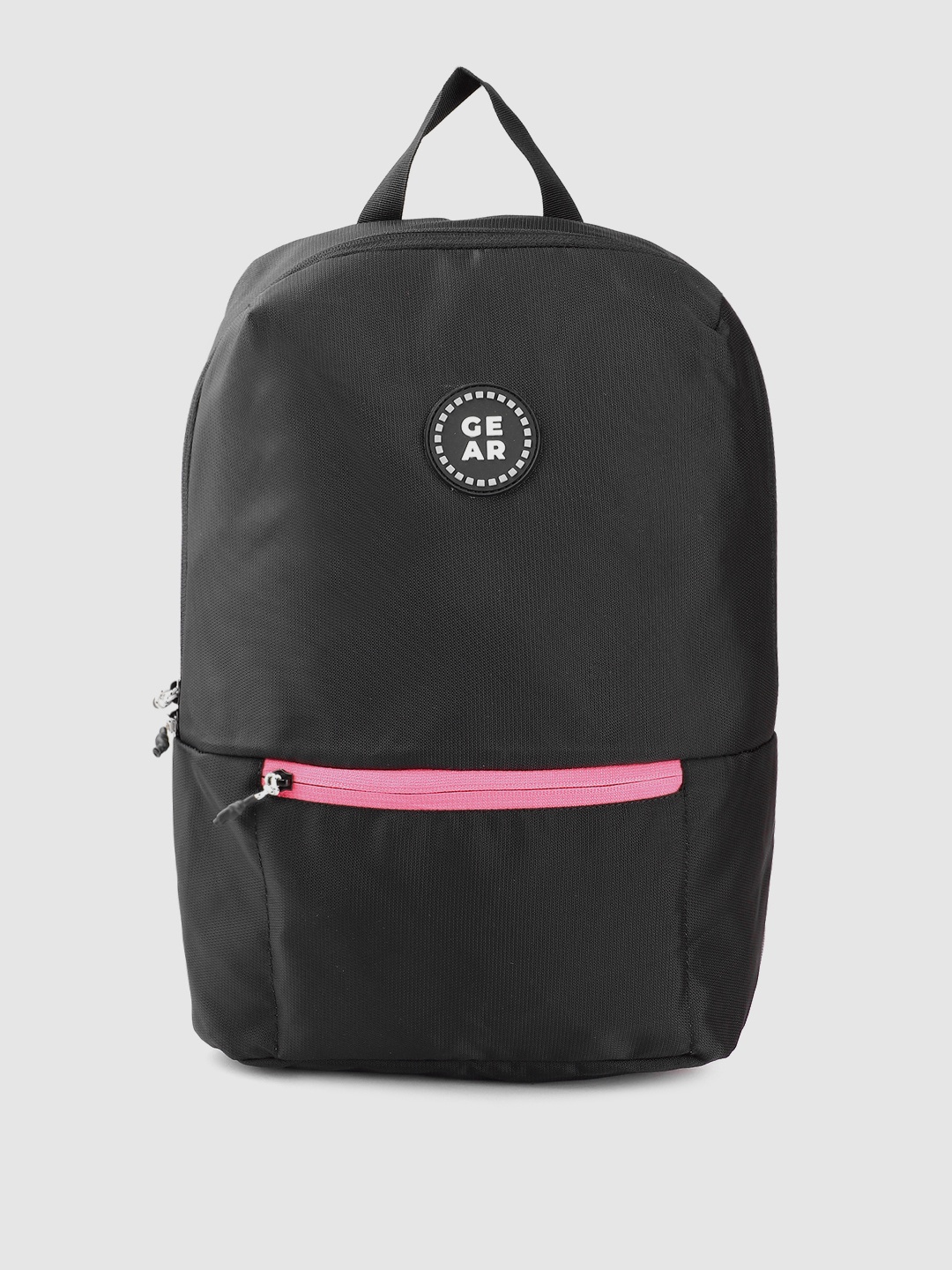Gear Brand Logo Embossed Detail Medium-Sized Backpack 13L, Black