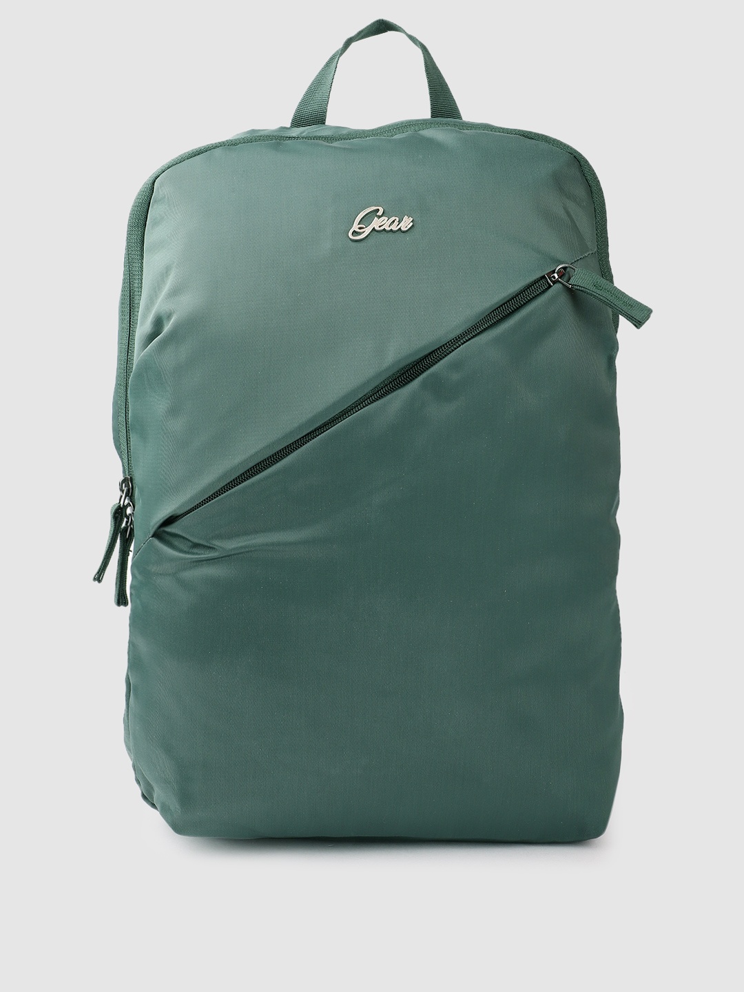 Gear Women Brand Logo Embossed Detail Medium-Sized Backpack 12L, Green