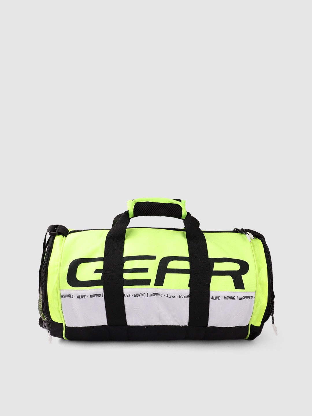 Gear Colourblocked Medium-Sized Duffel Bag with Printed Detail, Green