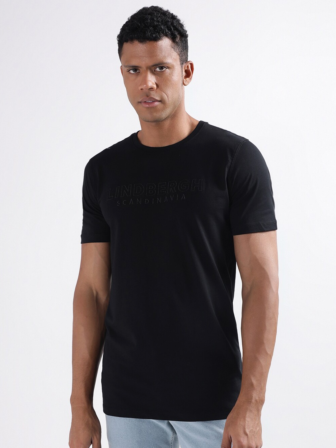 

LINDBERGH Round Neck T-shirt, Black