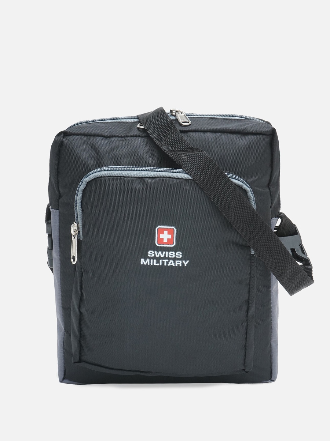SWISS MILITARY Cross Body Messenger Bag, Black