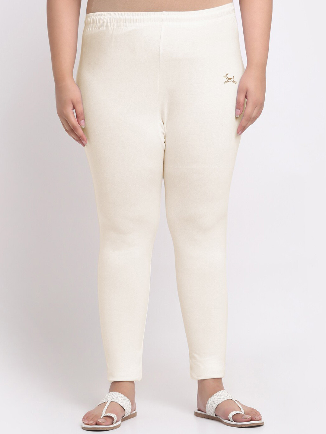 

Trend Level Plus Size Mid-Rise Ankle Length Leggings, Off white