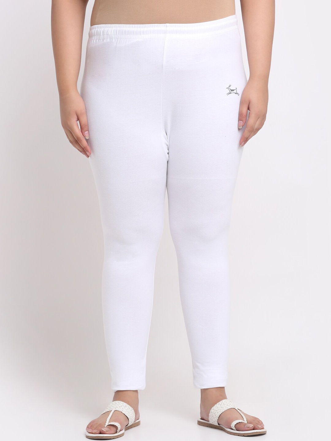 

Trend Level Women Plus Size Mid-Rise Slim-Fit Ankle Length Leggings, White