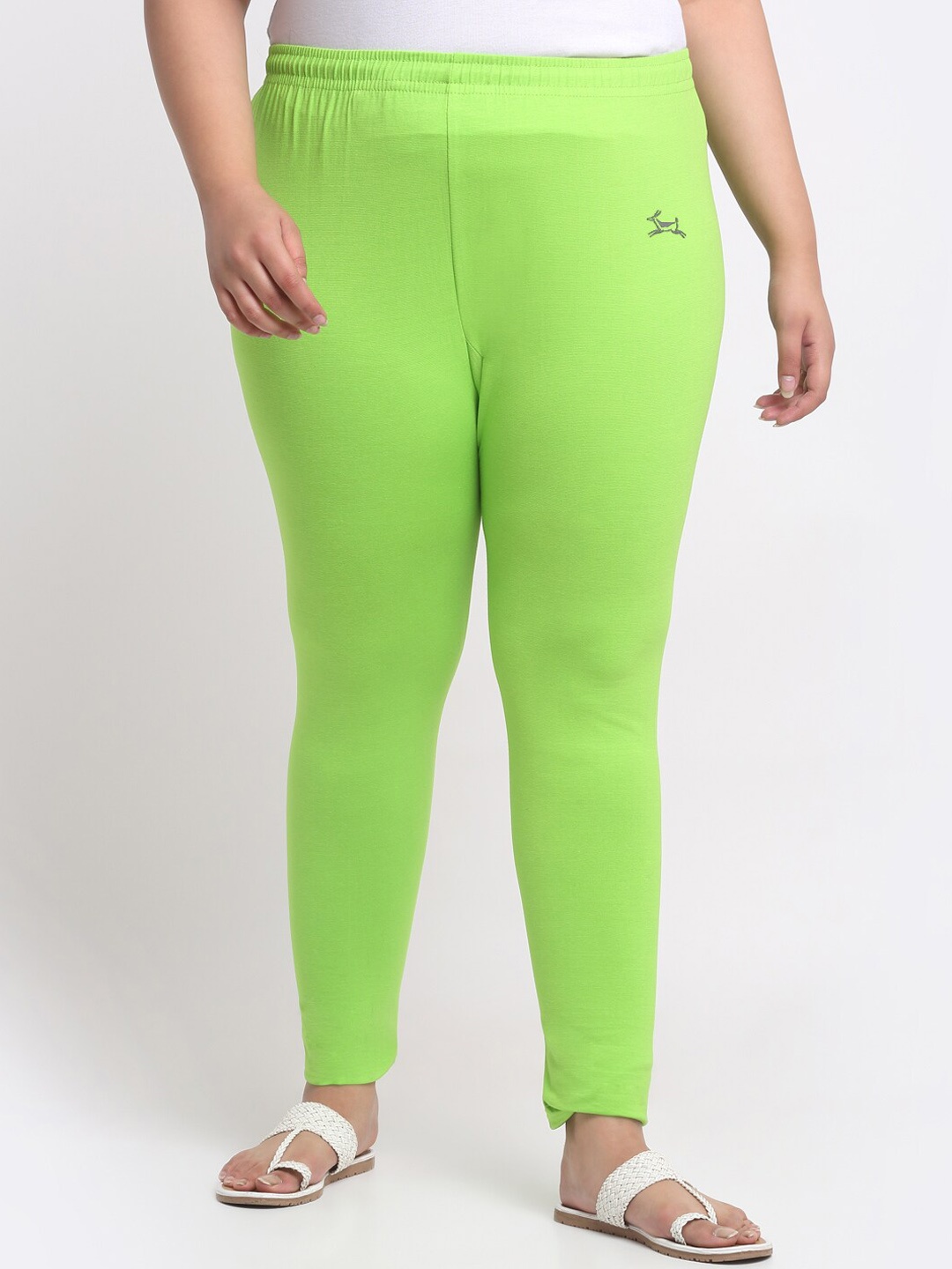 Trend Level Plus Size Ankle Length Leggings, Fluorescent green
