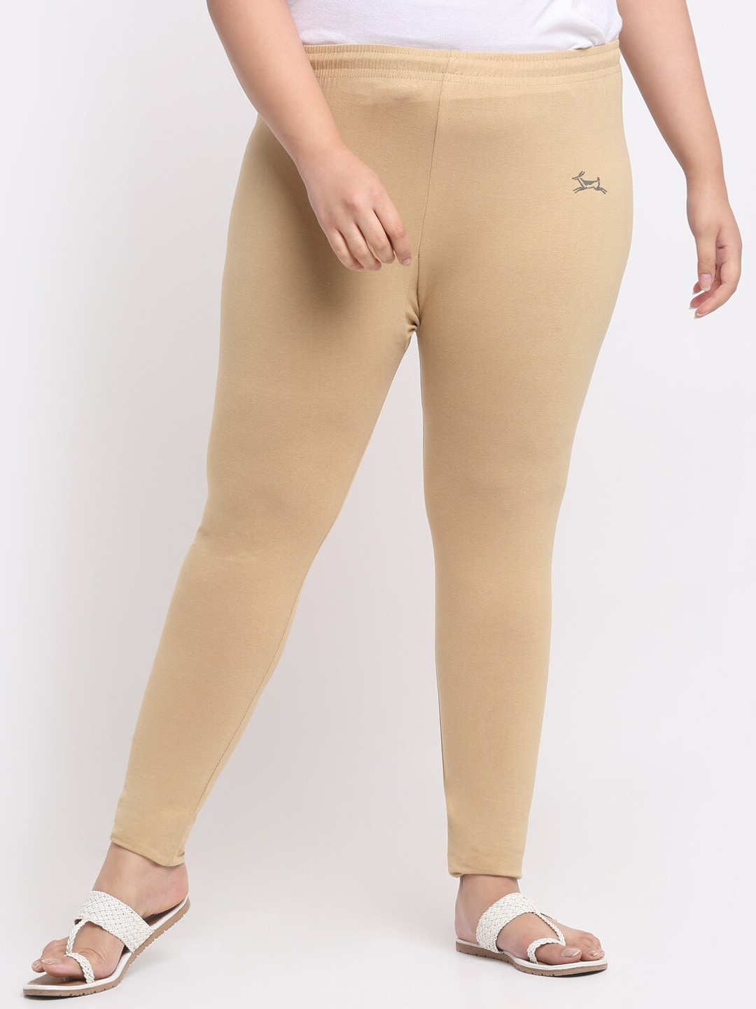 

Trend Level Plus Size Ankle Length Leggings, Beige