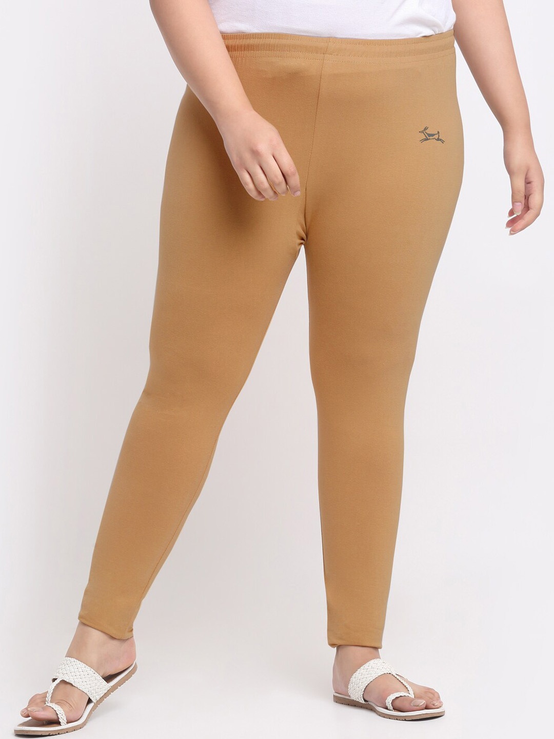 

Trend Level Plus Size Ankle Length Leggings, Beige