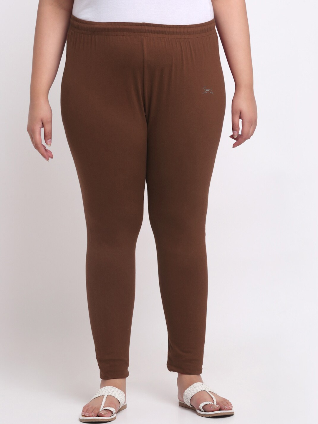 Trend Level Plus Size Ankle Length Leggings, Brown
