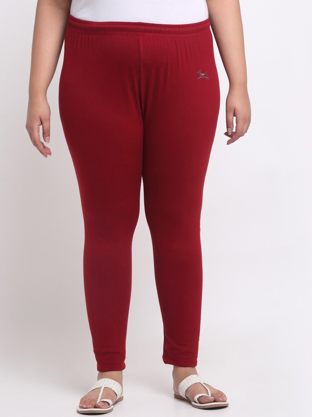 Trend Level Women Plus Size Ankle Length Leggings, Maroon