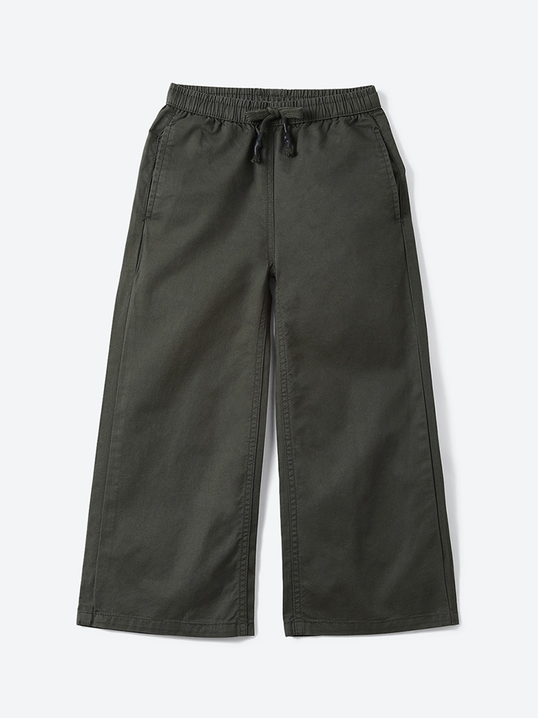 

2Bme Girls Mid-Rise Parallel Trousers, Olive
