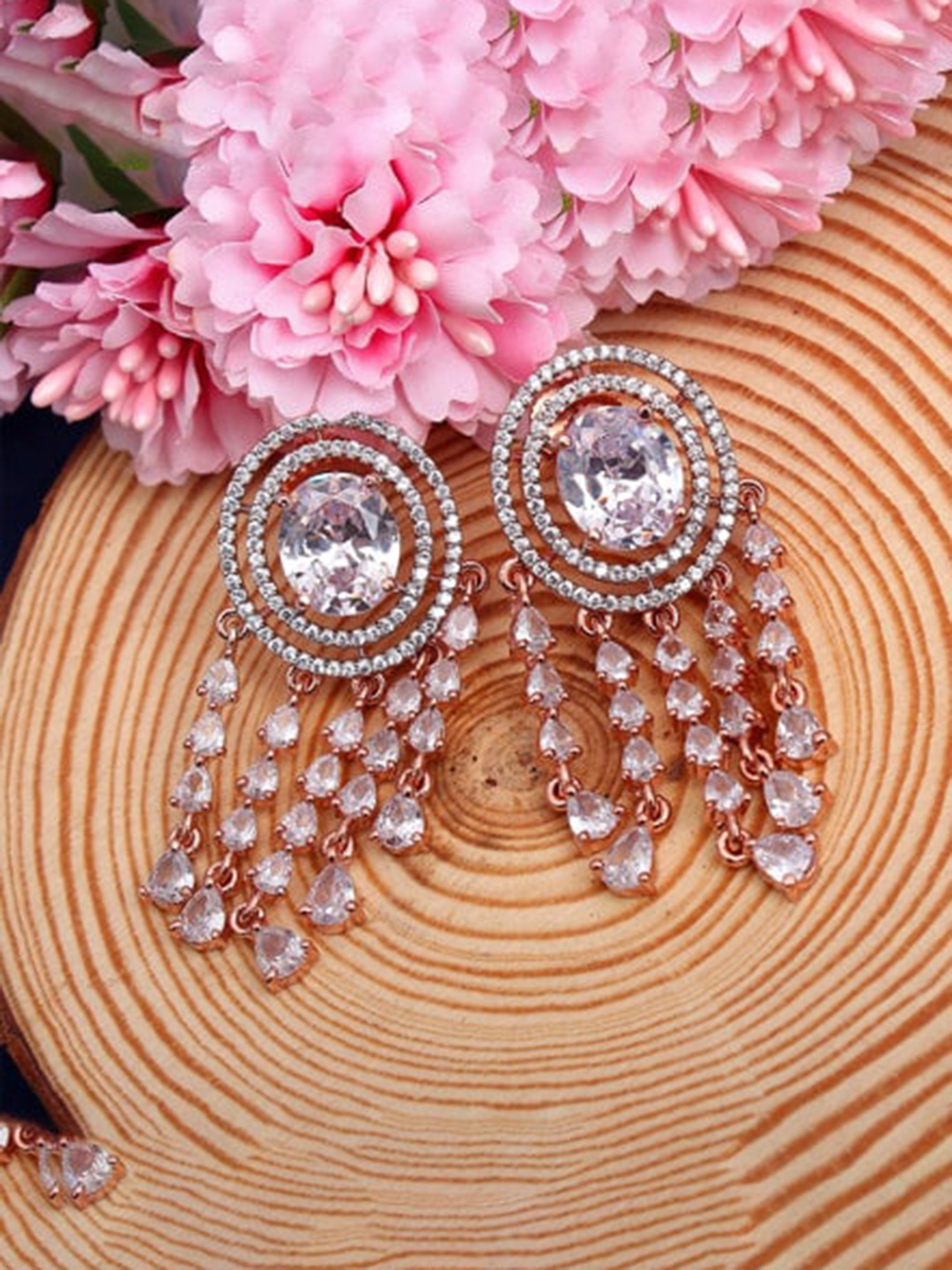 

Mirana Rose Gold-Plated Contemporary Studs Earrings
