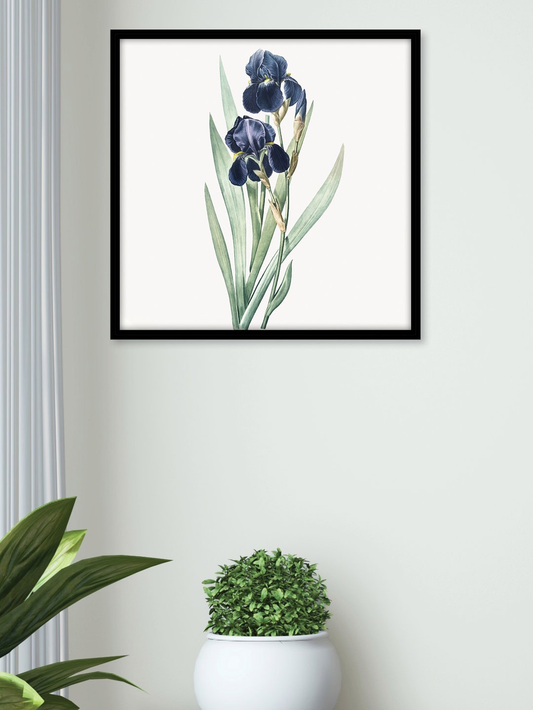 

RANDOM Off-White & Green Flower Printed Canvas Framed Wall Art