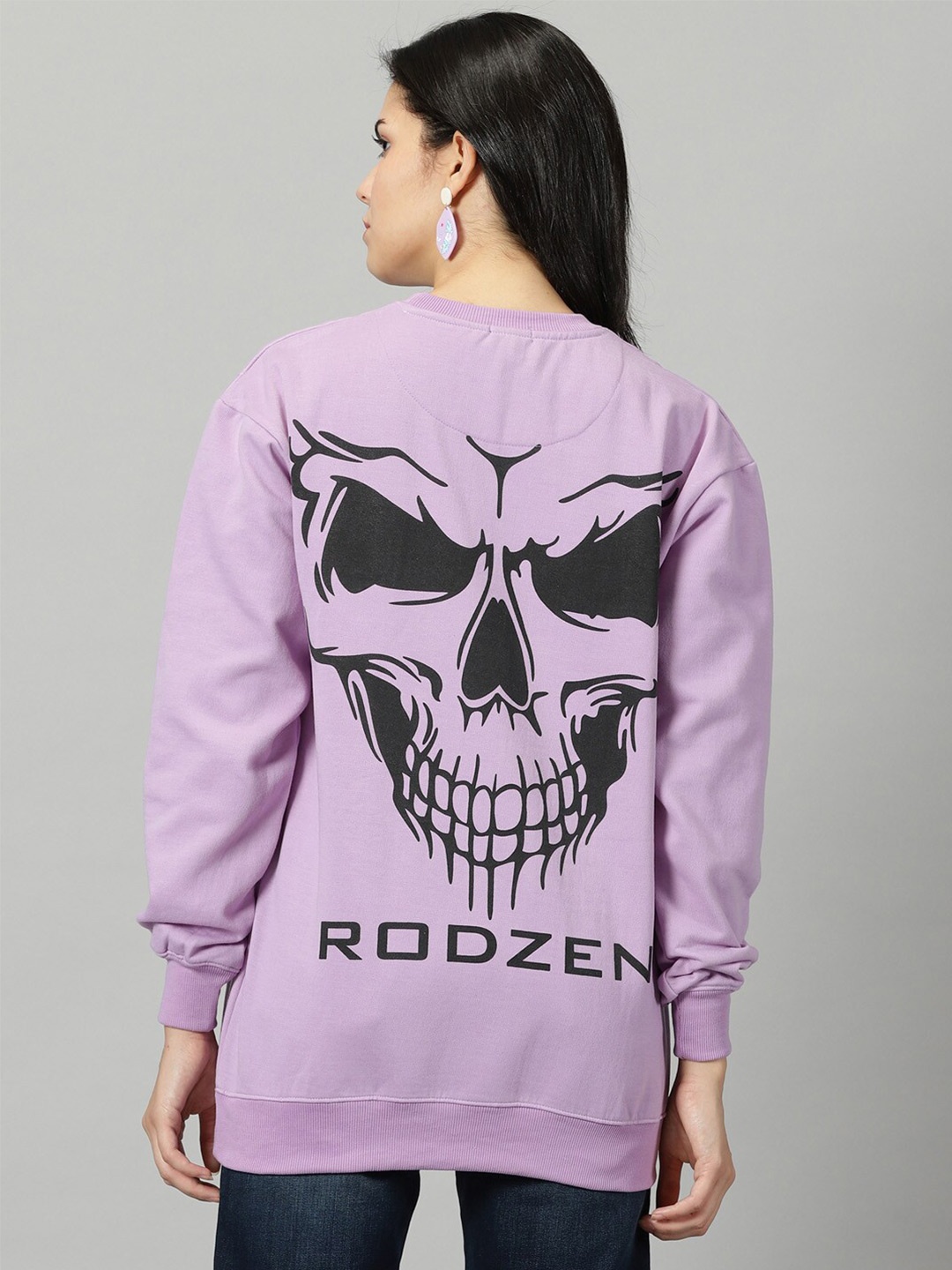 

Rodzen Printed Fleece Pullover Sweatshirt, Lavender