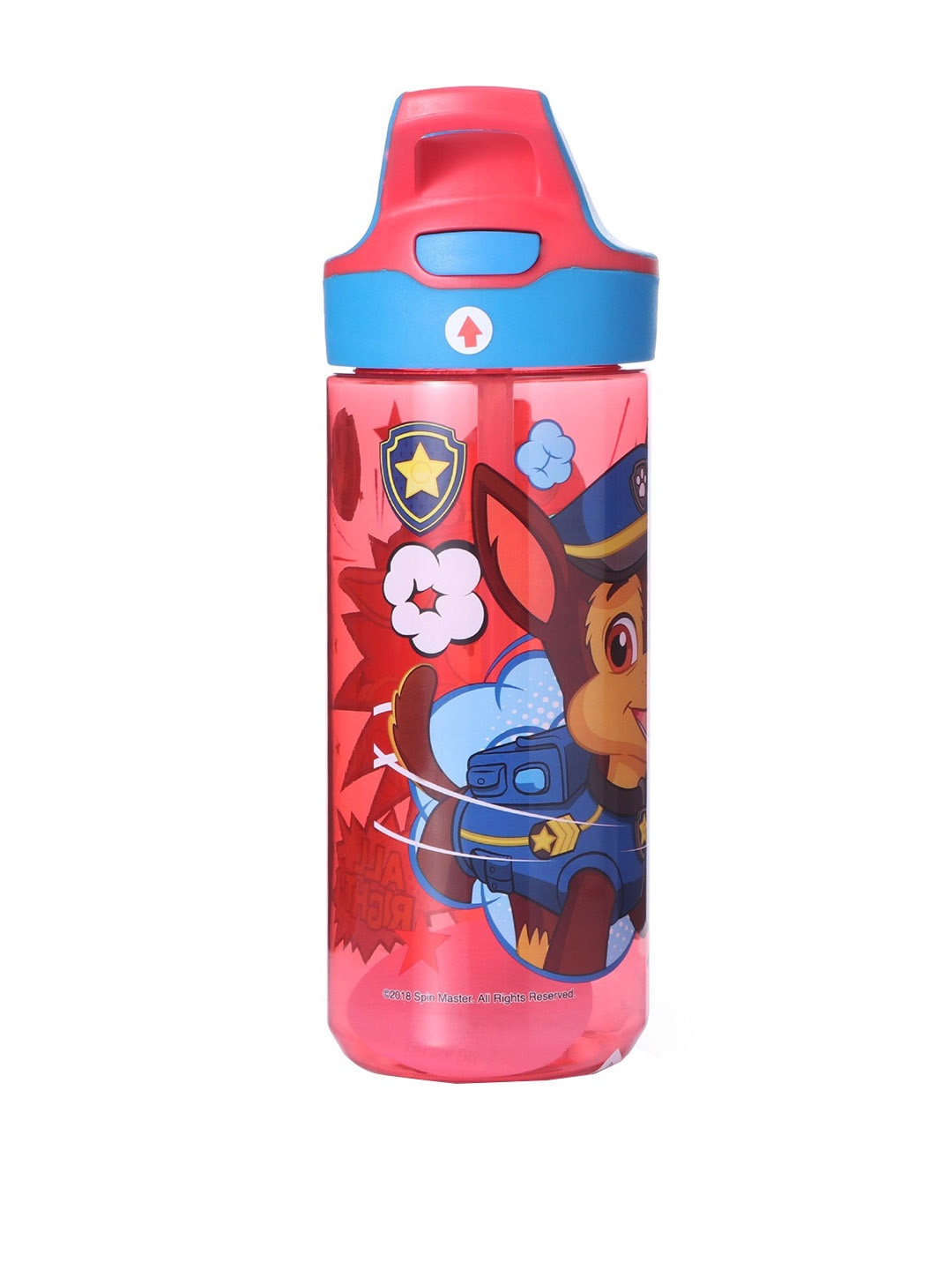 

PAW PATROL Kids Cartoon Characters Printed Water Bottle 620 ML, Red