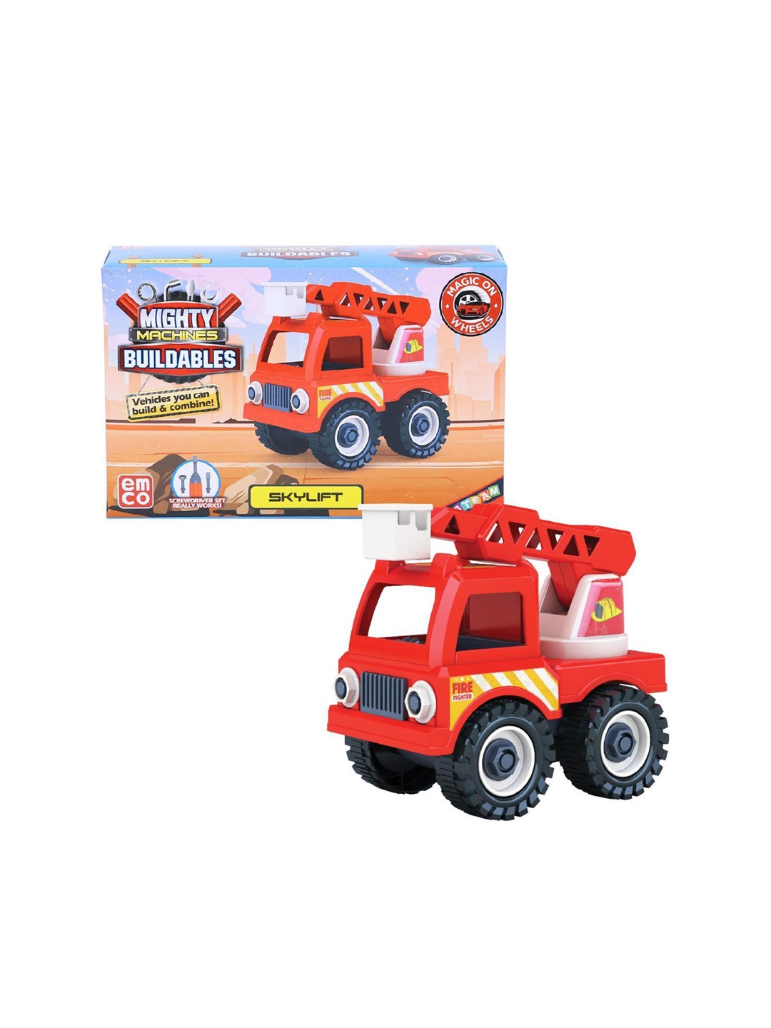 

Mighty Machines Buildables Kids Skylift Vehicle, Red
