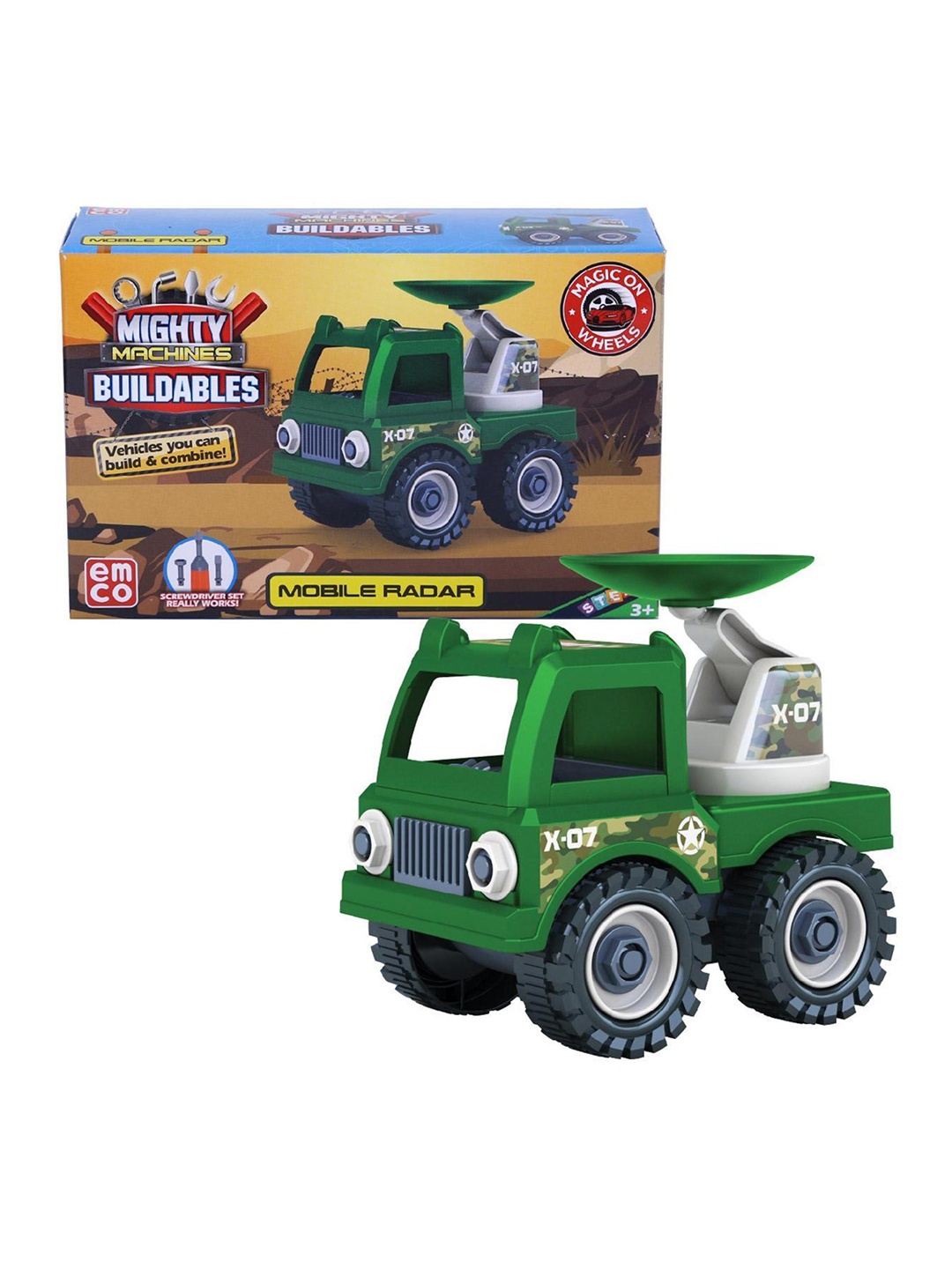 

Mighty Machines Buildables Mobile Radar Toy Car, Green