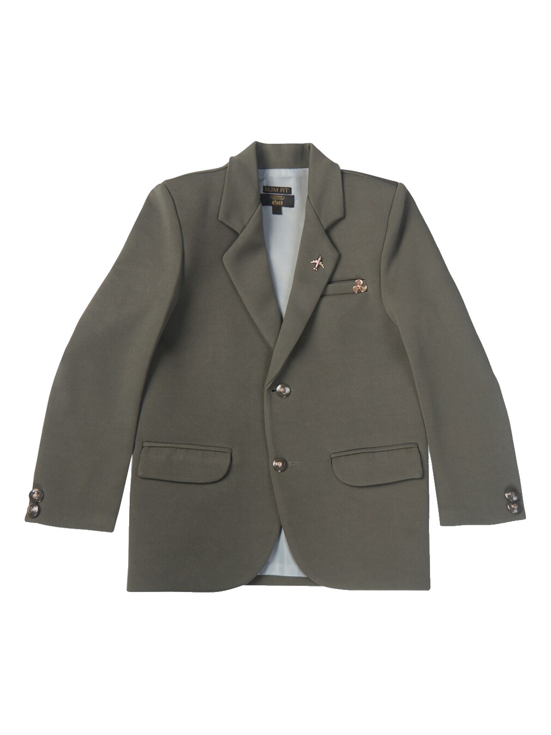 

Gini and Jony Boys Single-Breasted Cotton Casual Blazer, Olive