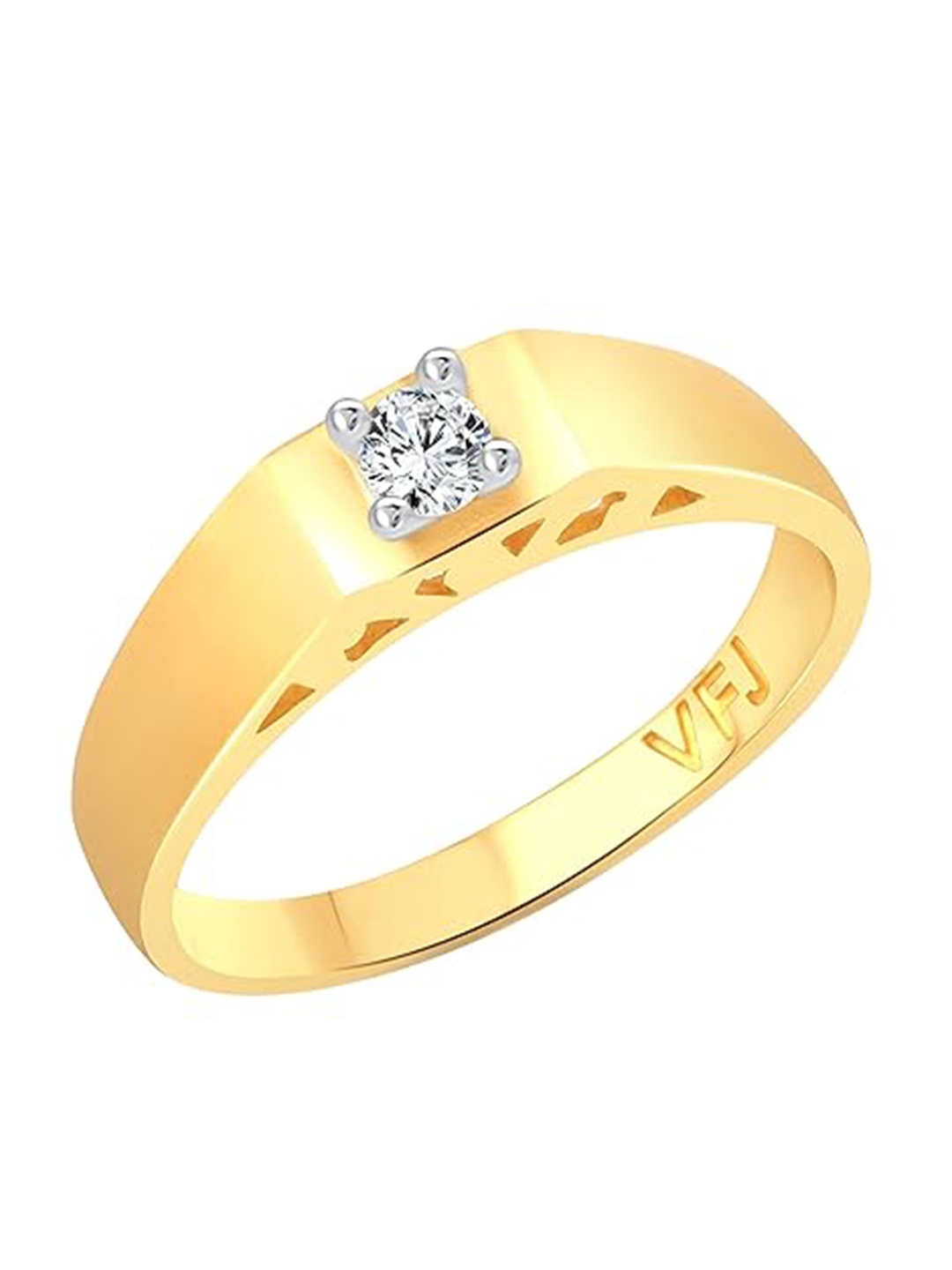 

Vighnaharta Gold-Plated CZ-Studded Finger Ring