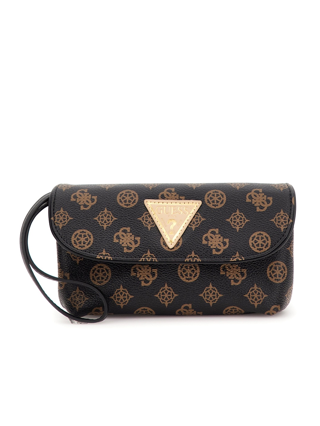 

GUESS Women Brand Logo Print Cosmetic Pouch, Brown