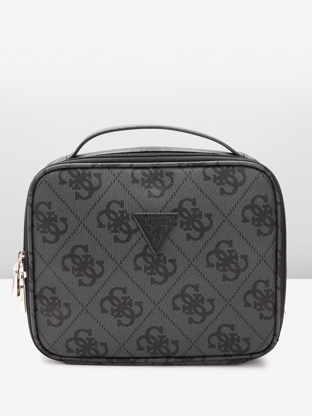 

GUESS Brand Logo Print Vanity Bag, Charcoal