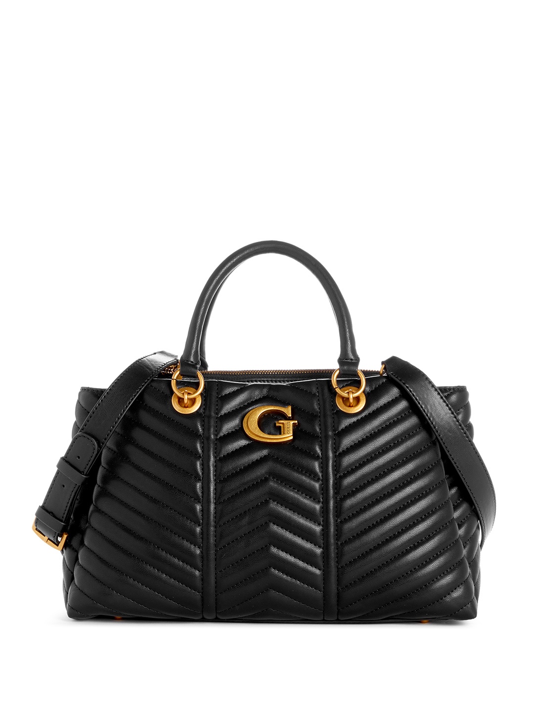 

GUESS Structured Quilted Handheld Bag, Black