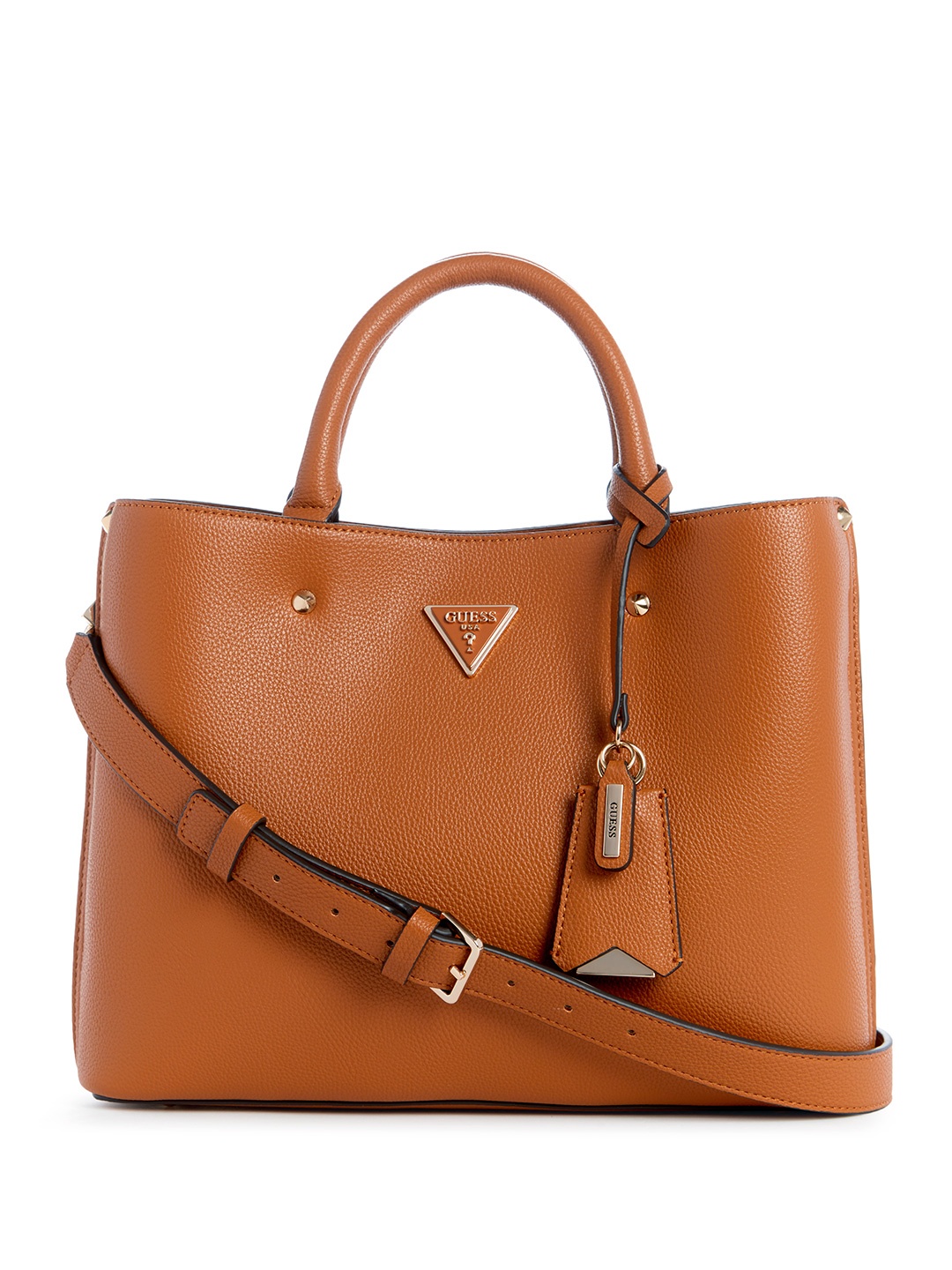 

GUESS Structured Handheld Bag, Tan
