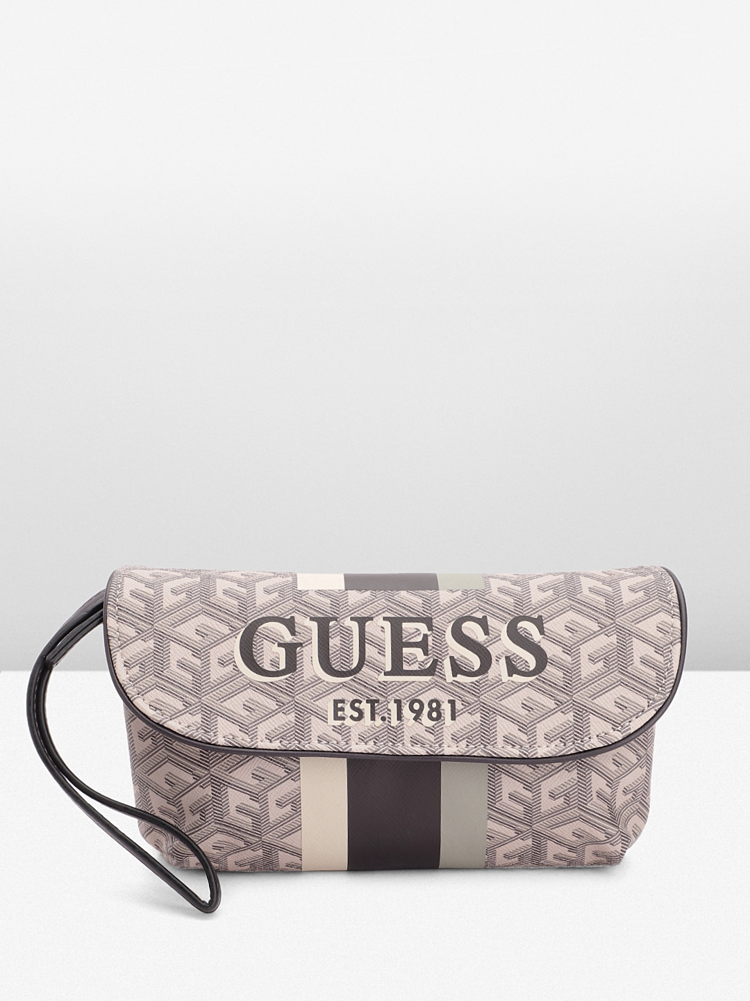 

GUESS Women Brand Logo Print Cosmetic Pouch, Pink