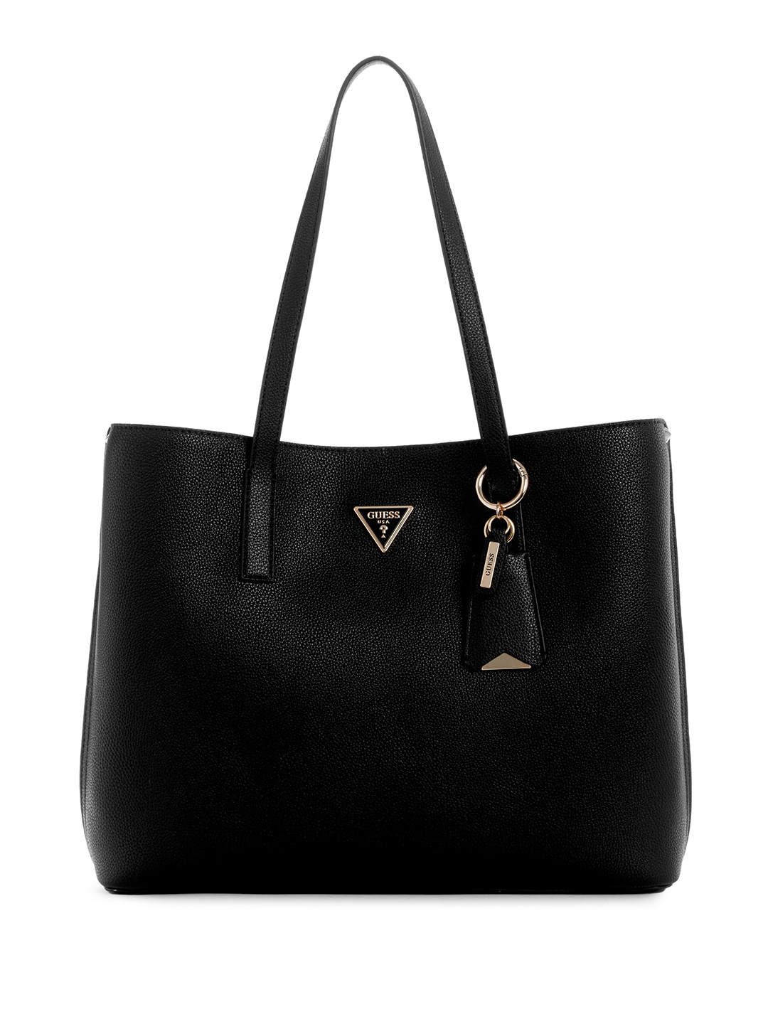 

GUESS Brand Logo Embossed Shoulder Bag, Black