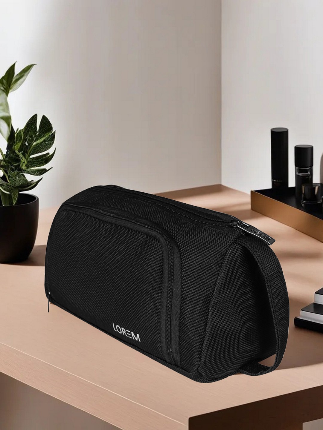 

LOREM Stationery Or Makeup Pouch, Black