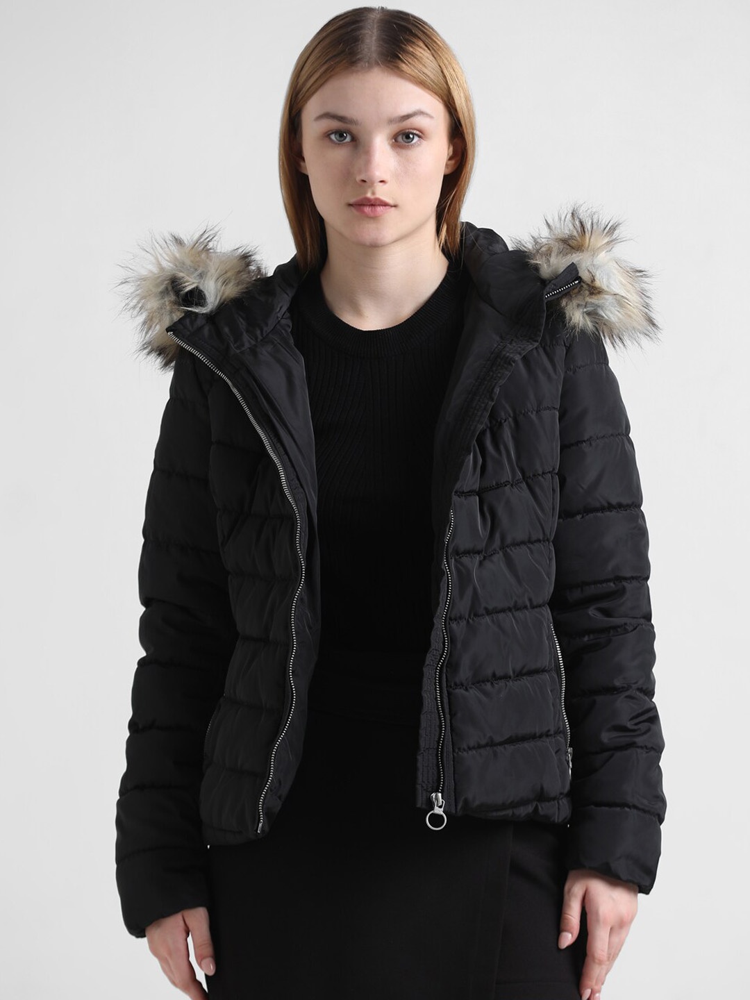 

ONLY Hooded Parka Jacket, Black