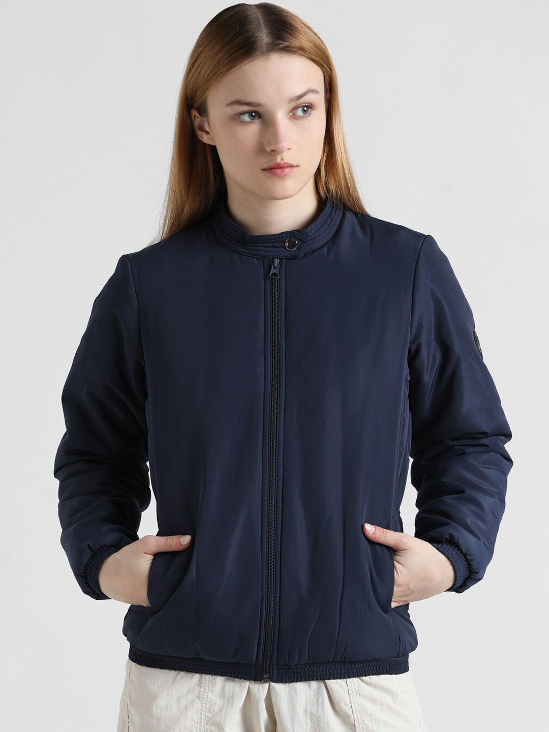 

ONLY Longline Sporty Jacket, Navy blue