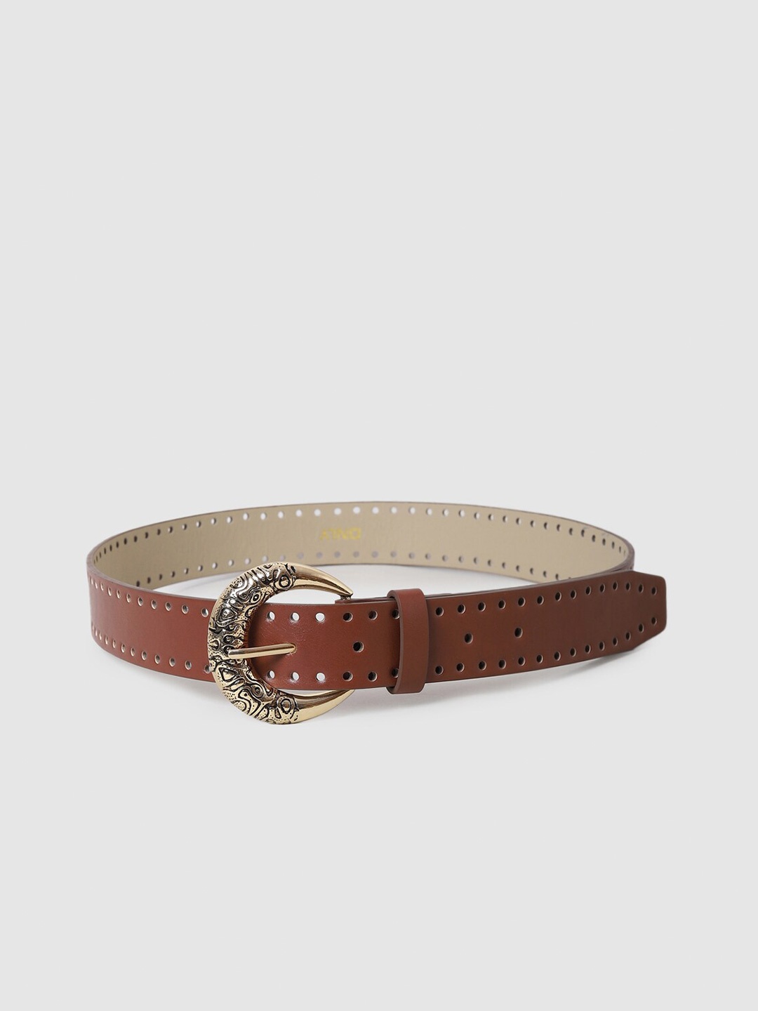 

ONLY Women Textured PU Belt, Brown