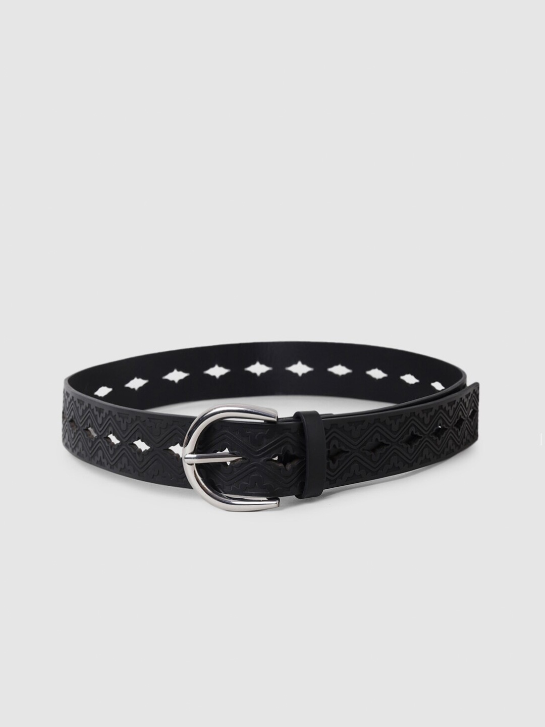 

ONLY Women Textured Belt, Black