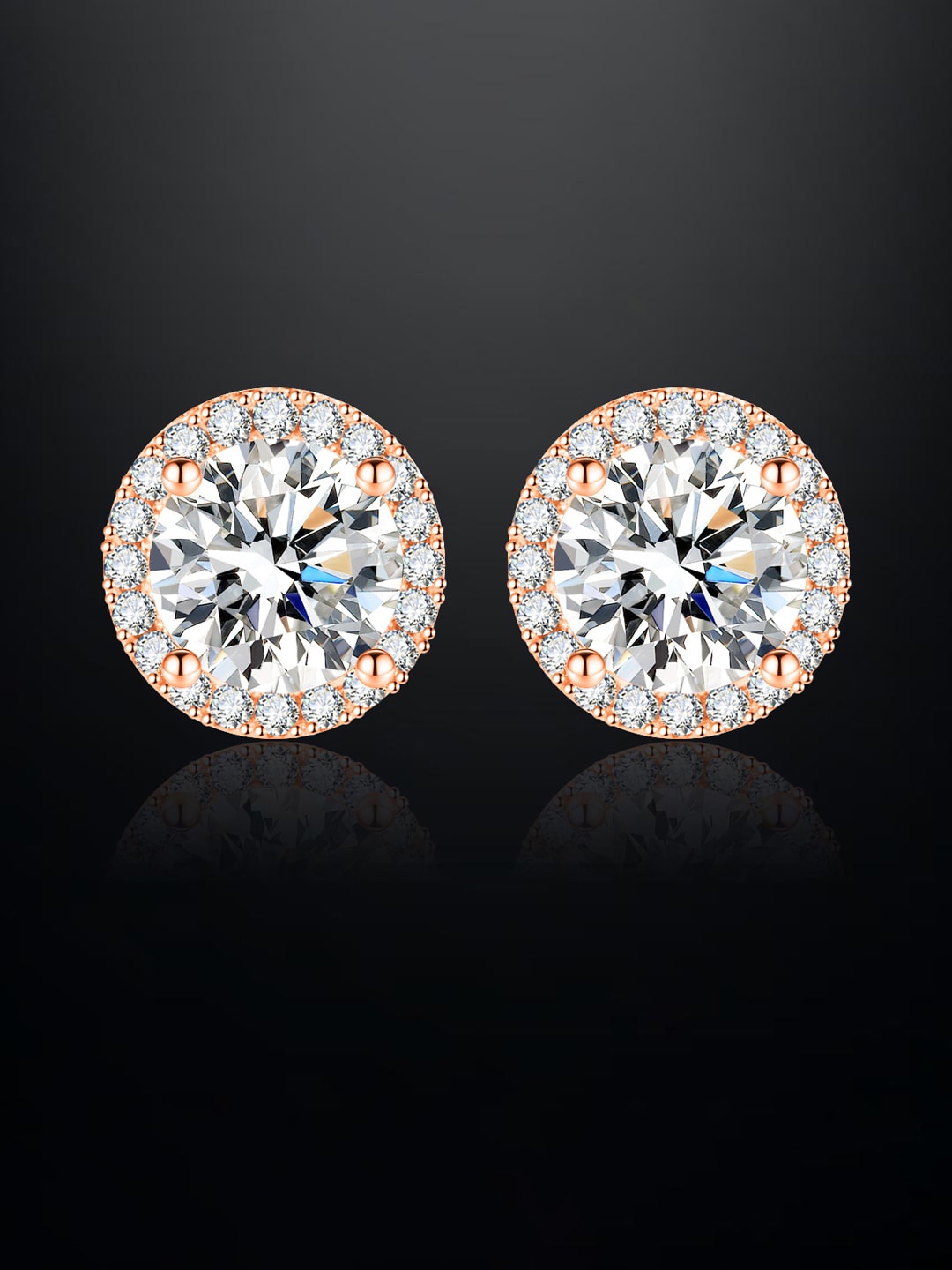 

Designs & You Rose Gold Plated Circular Studs Earrings