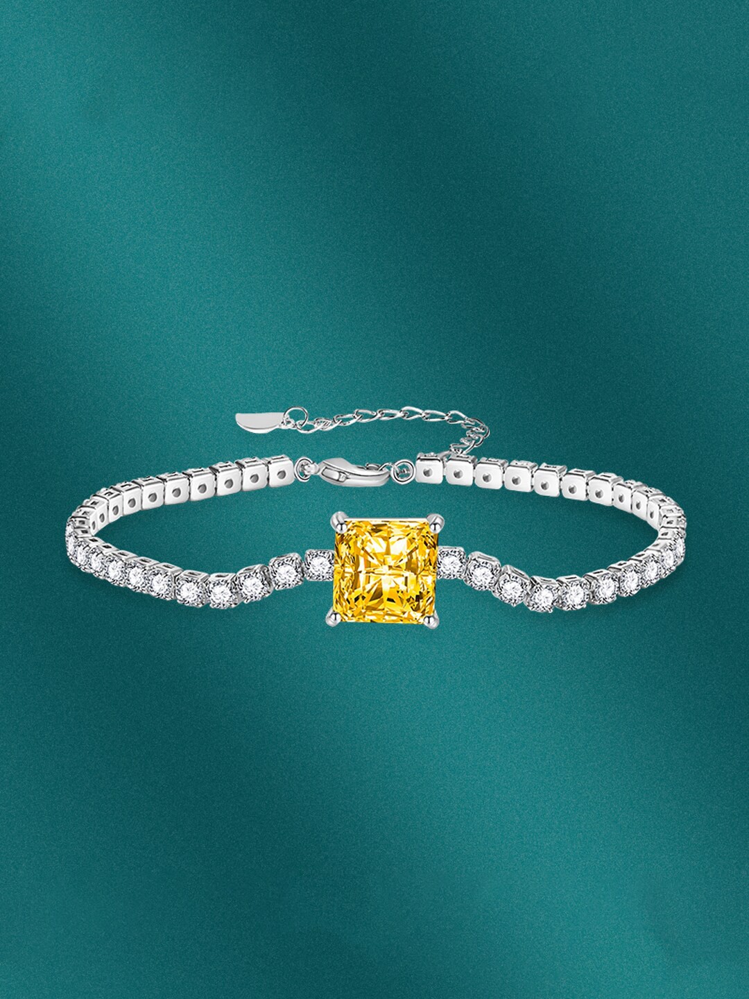 

Designs & You Silver-Plated Cubic Zirconia-Studded Wraparound Bracelet