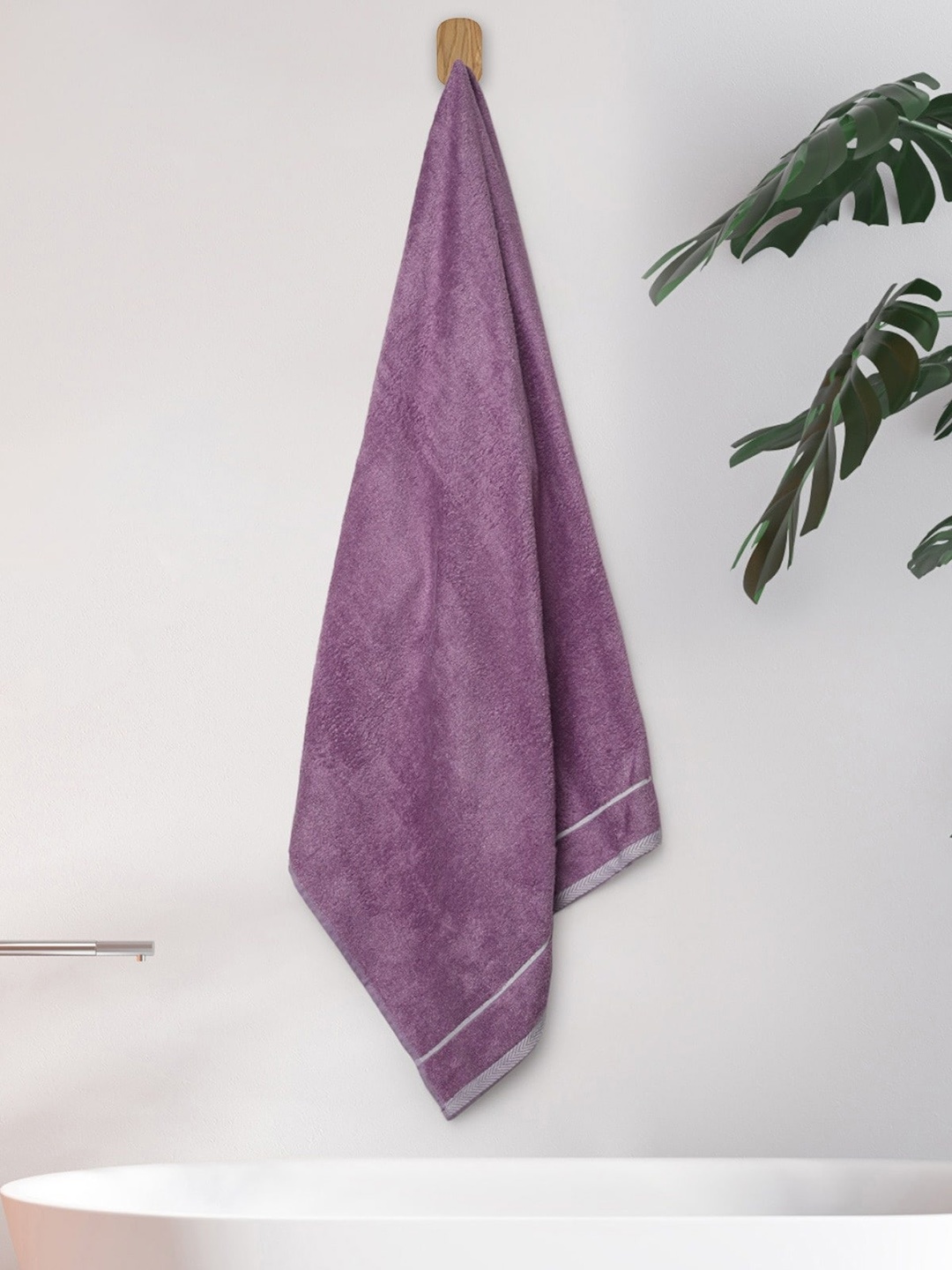 

HOMETALES Lavender 375 GSM Pure Cotton Bath Towel