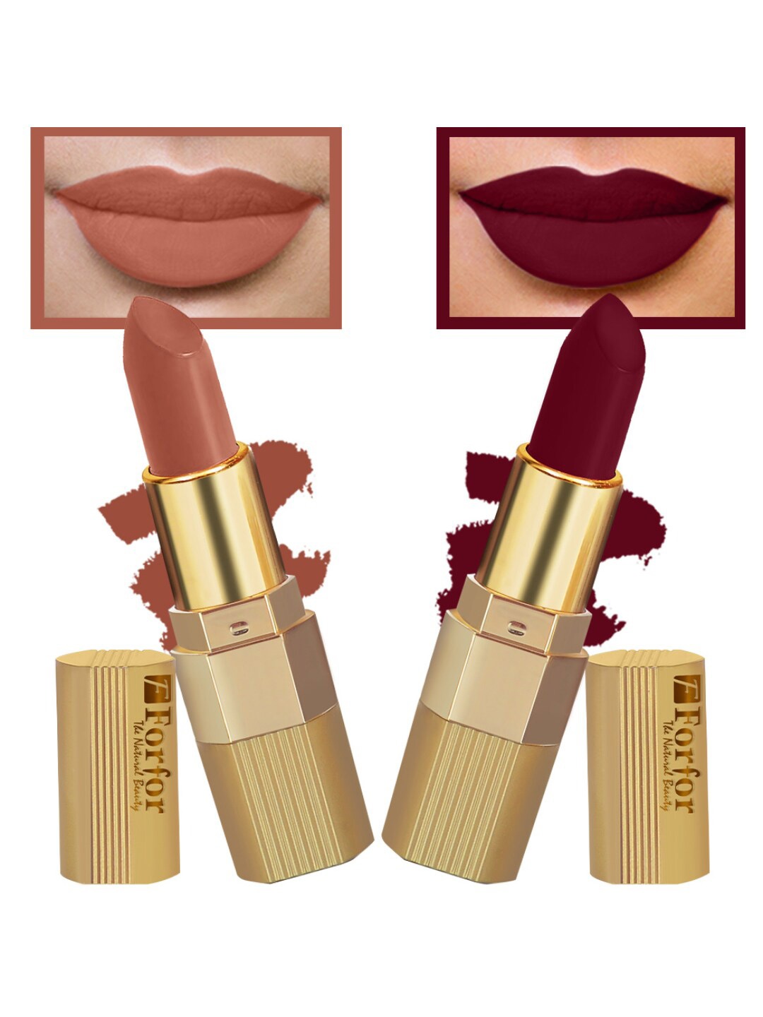 

FORFOR Set of 2 Xpression Long Lasting Stick Matte Lipsticks - Shade 306 & 307, Nude