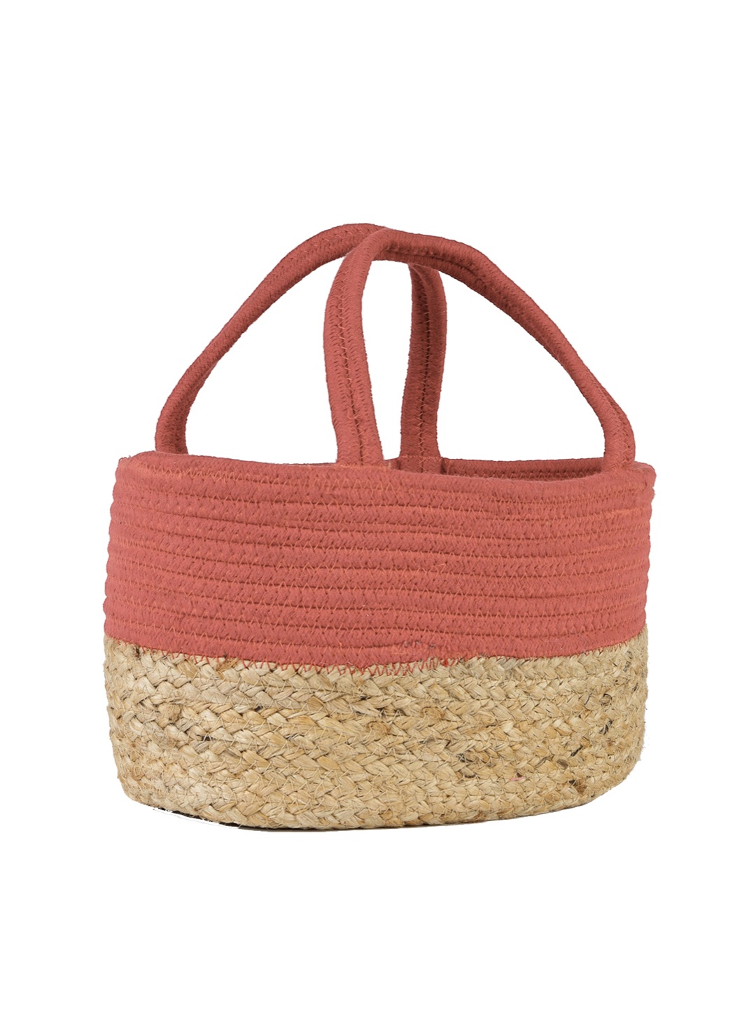 

FABINALIV Braided Shopper Cotton Handheld Bag, Orange