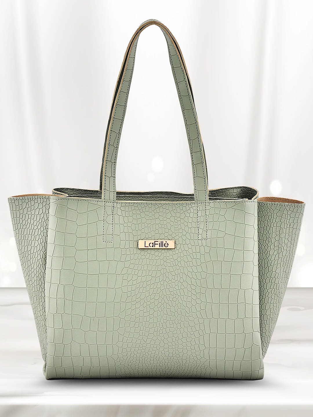 

LaFille Textured Shopper Shoulder Bag, Green