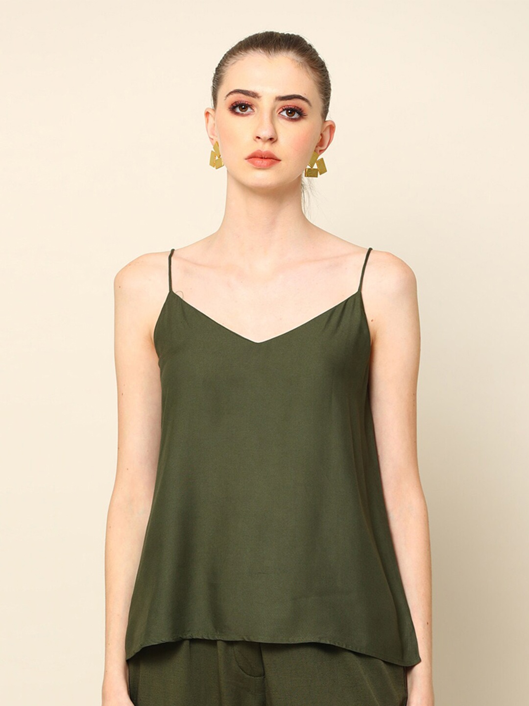 

Saltpetre Shoulder Straps Top, Olive