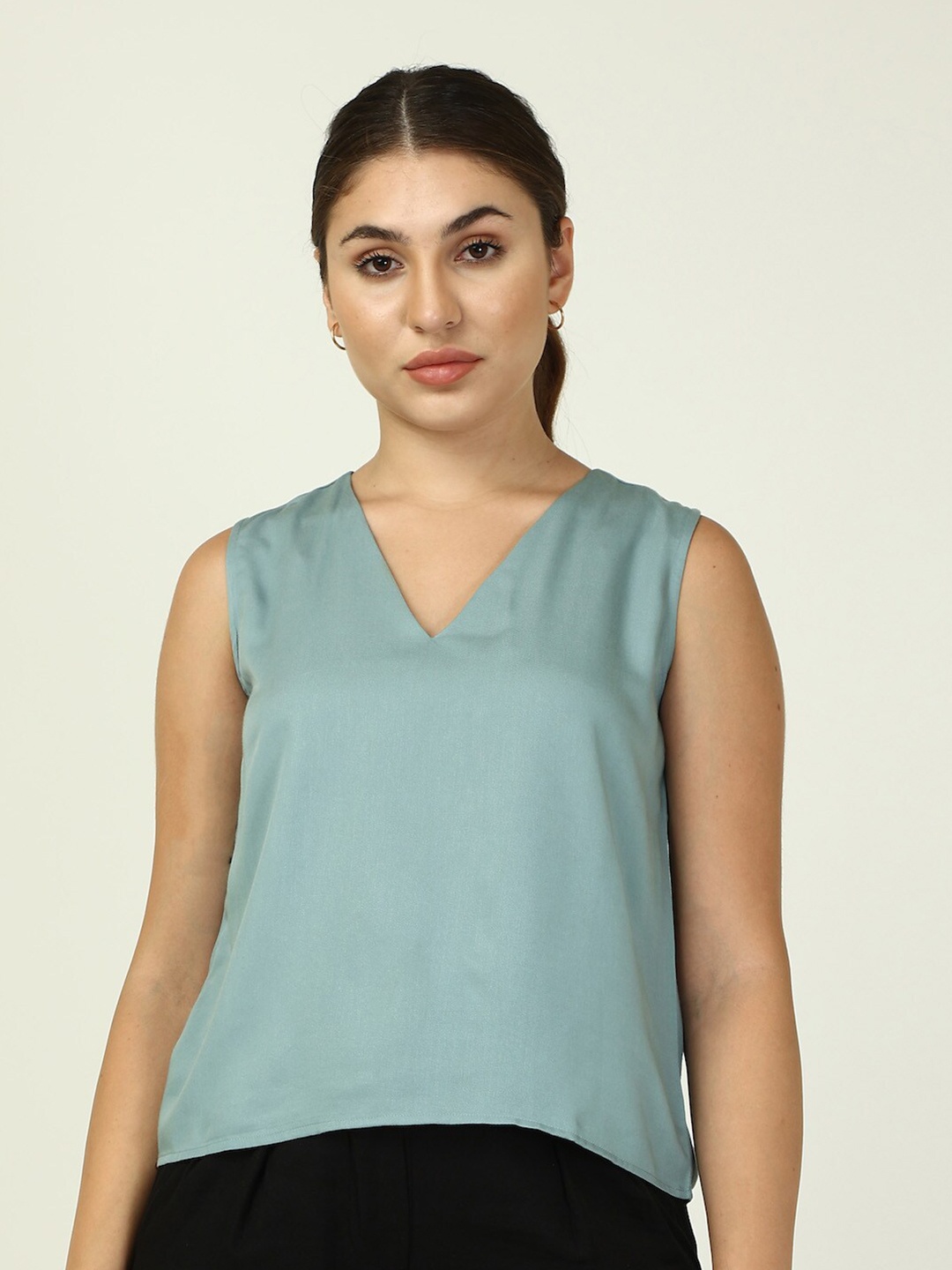 

Saltpetre V-Neck Modal Top, Blue