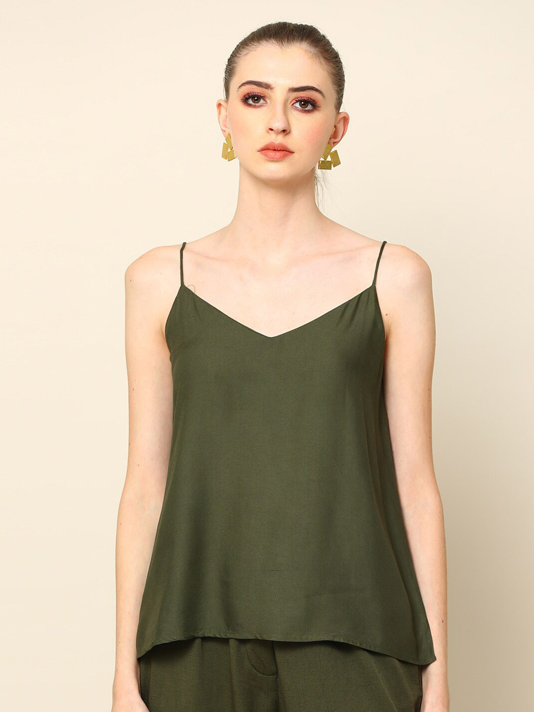 

Saltpetre Shoulder Straps Top, Olive