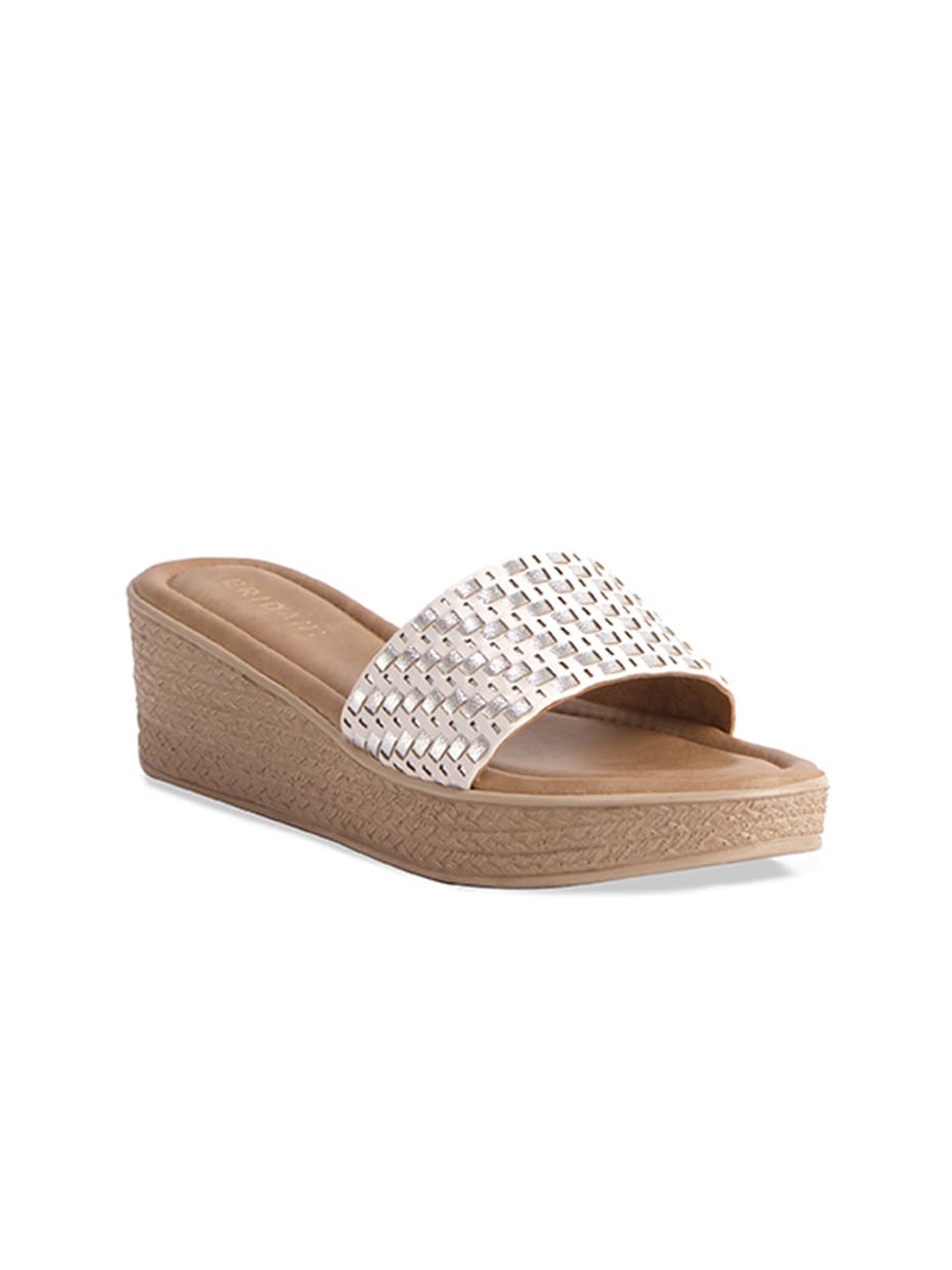 

ERIDANI Viola Textured Flatform Heels, White