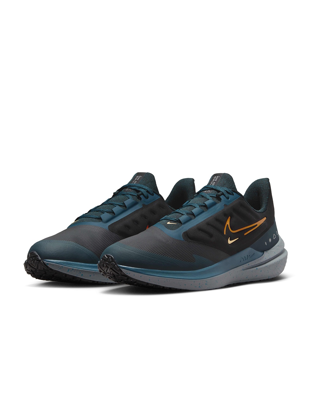 

Nike Winflo 9 Shield Laced UP Running Sports Shoes, Black